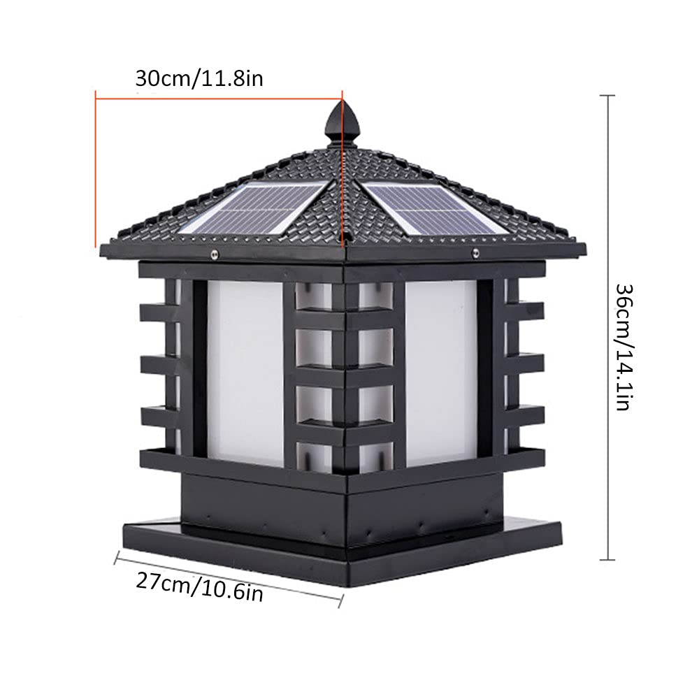 Solar Post Cap Lights Outdoor - Waterproof Square LED Fence Lighting for Patio, Porch, Garden, Deck & Gate - Durable Landscape Lamp for Columns, Walls & Pier Posts - Perfect for Villa, Yard & Pathway Illumination