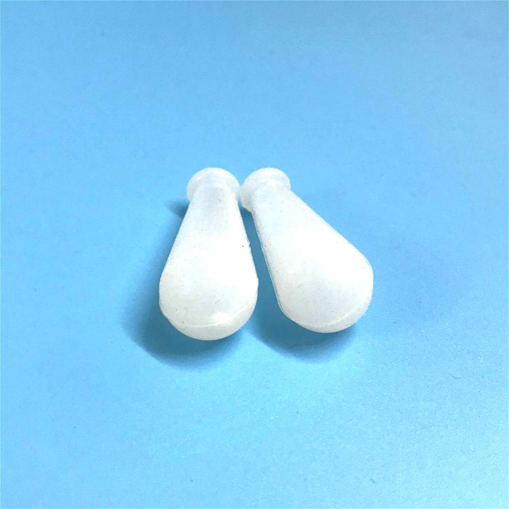 MMLFX 10-Pack 2ml Silicone Suction Bulbs for Pipettes - Acid-Resistant, Laboratory-Grade White Rubber Pipette Ball with Secure Cap - Ideal for Chemistry Labs, Medical Testing & Scientific Experiments
