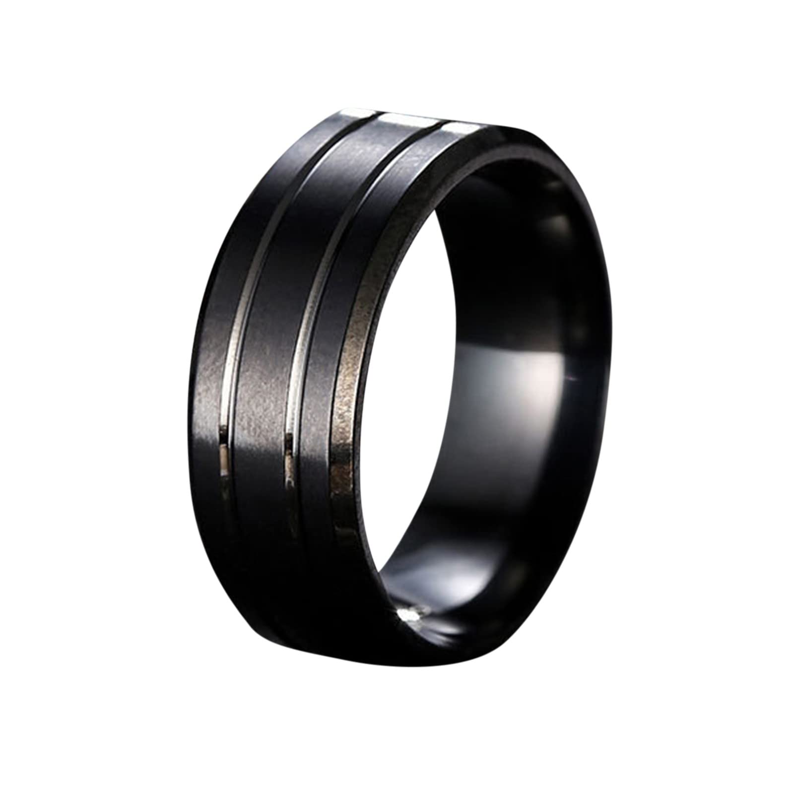 iCODOD Valentine's Day Gifts for Him - Stainless Steel Men's Rings for Anxiety Relief, Trendy Korean Style Titanium Rings for Boyfriend/Husband - Perfect Anniversary, Birthday, or Romantic Gift for Men (Great for Stress Relief & Fashion Accessory)