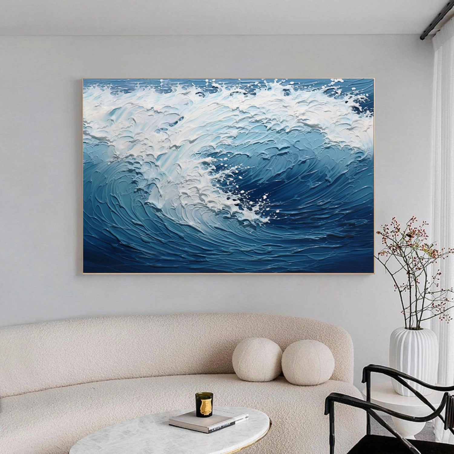 Ocean and Sky Painting #OS239 - Stunning Seascape Wall Art for Home & Office Decor - Perfect for Living Room, Bedroom, or Beach House