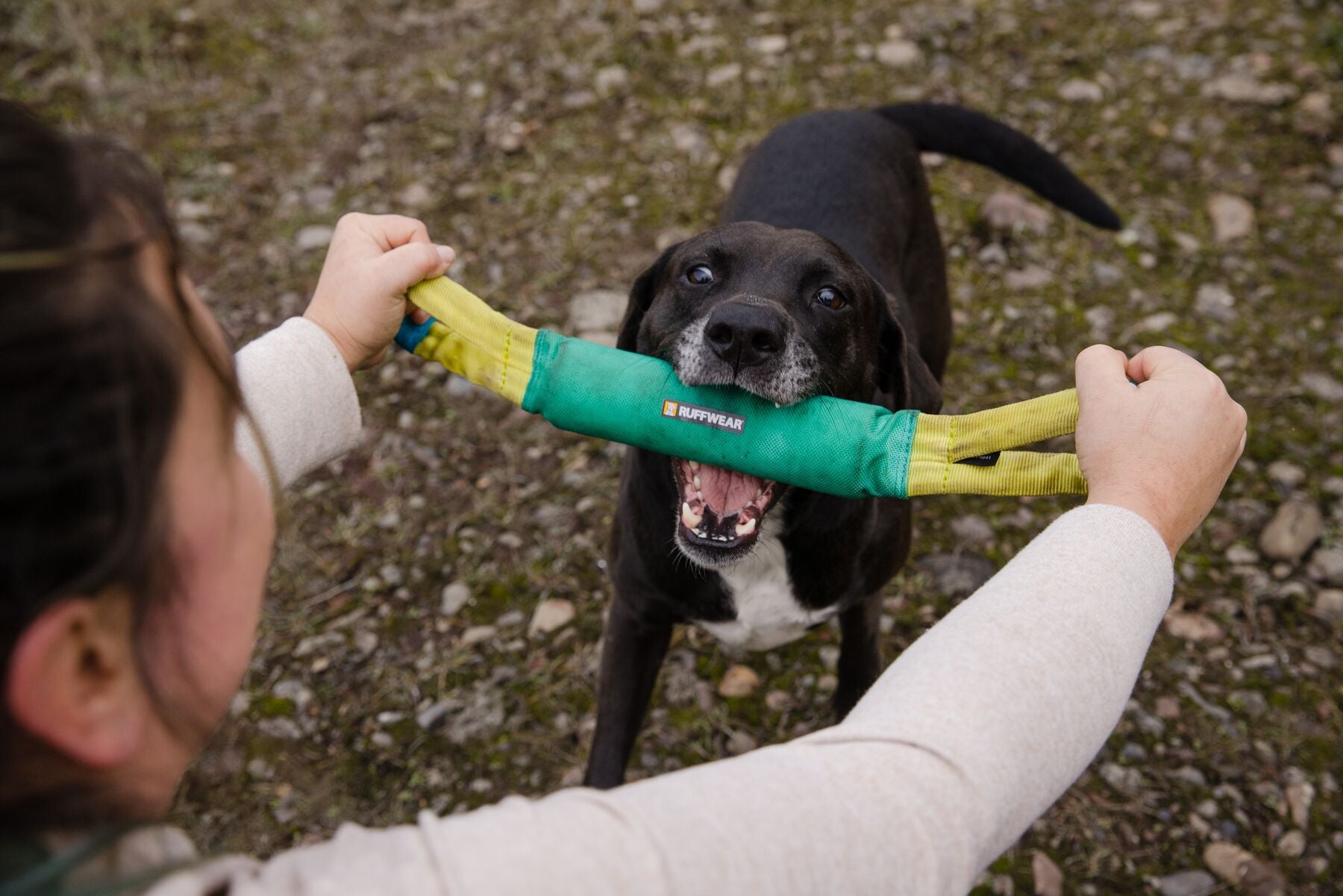 Ruffwear® Pacific Ring Loop Dog Toy - Green Aqua (Aurora Teal) for Fetch, Tug-of-War & Outdoor Play - Durable Chew Toy for Active Dogs
