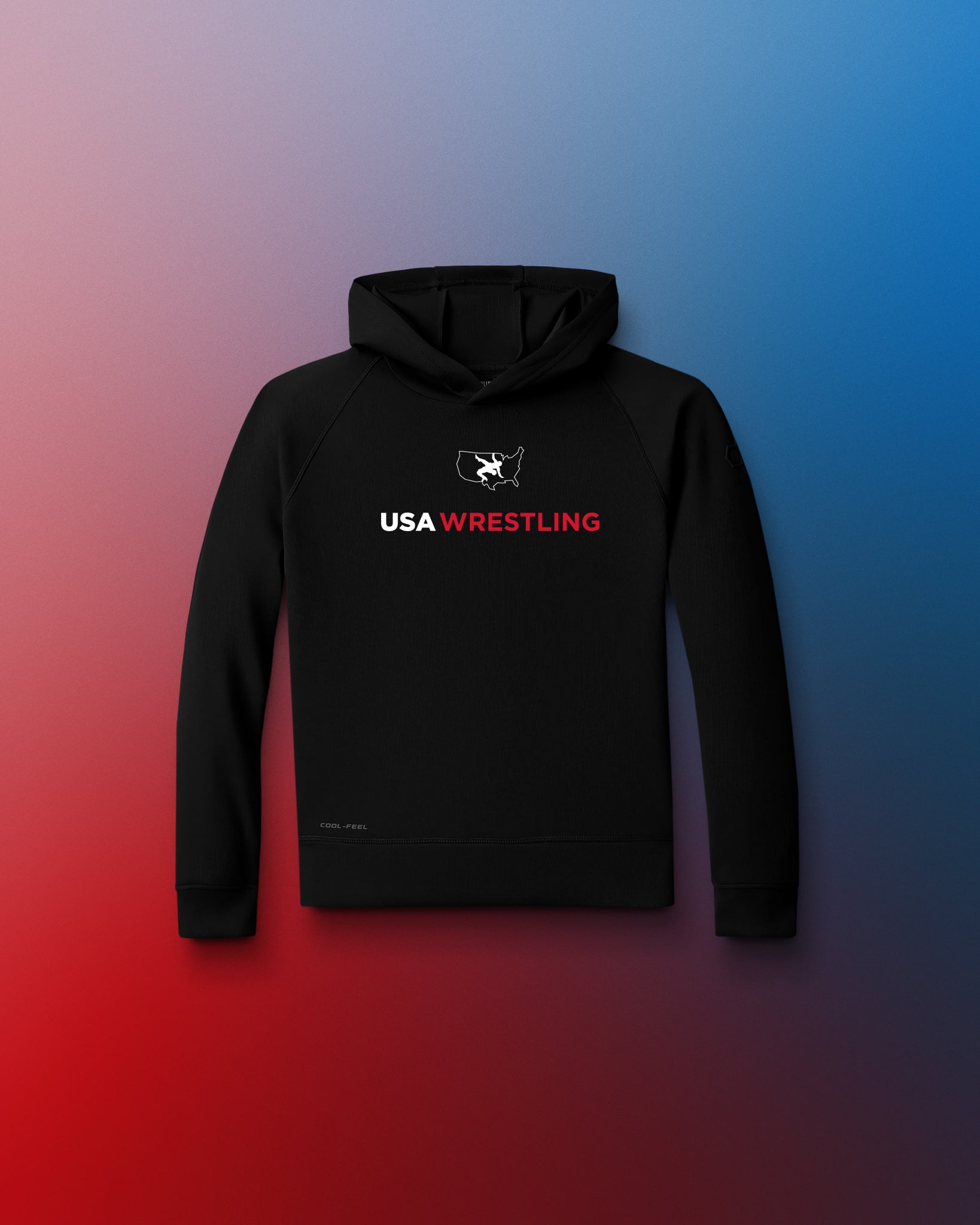 USA Wrestling Logo Cool Feel Youth Hoodie - Comfortable & Stylish Pullover for Kids - Perfect for Training, Matches & Everyday Wear
