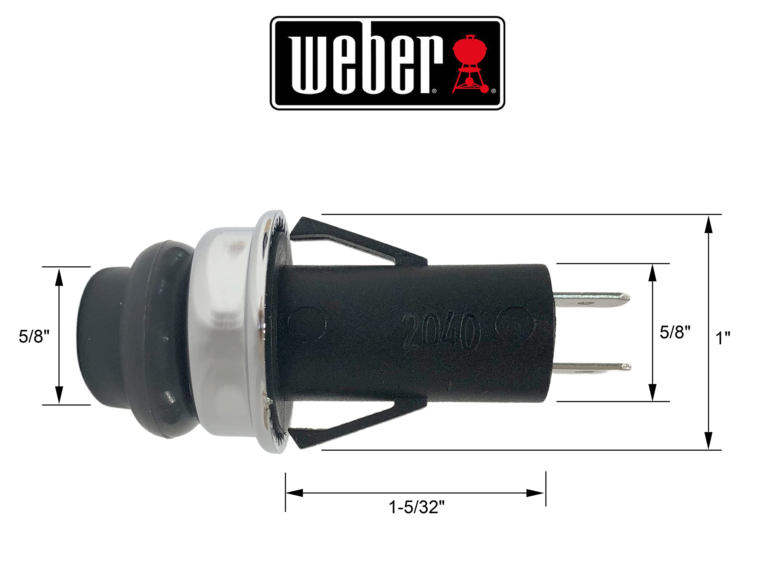 Weber Accent Light Switch for Summit Series Grills 70189 - Replacement Part for Outdoor BBQ Cooking, Camping & Backyard Grilling Accessories