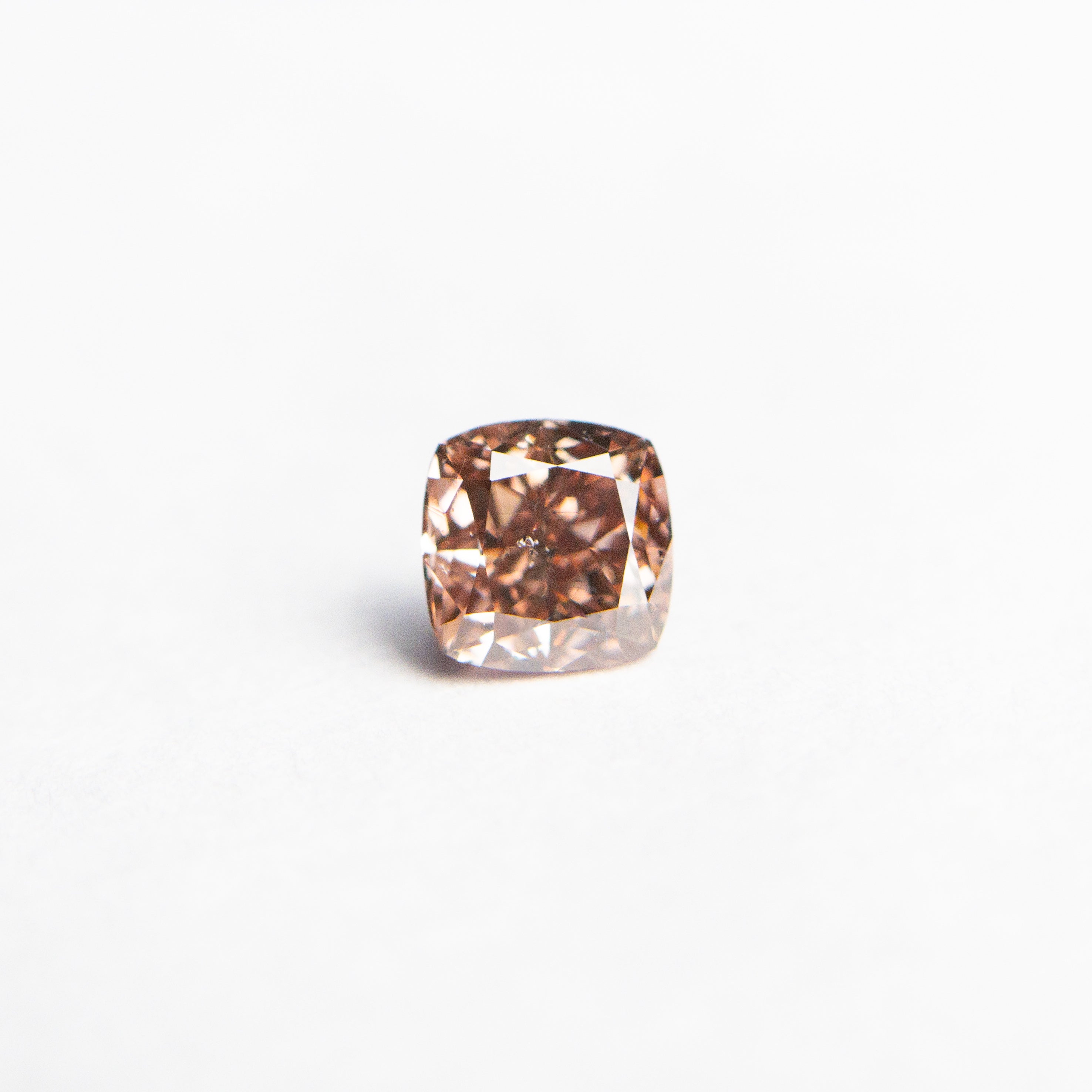 0.30ct GIA Certified Fancy Deep Brownish Orangy Pink Cushion Cut Diamond - 3.74x3.69x2.49mm SI2 Clarity - Perfect for Engagement Rings & Luxury Jewelry (USA Stock)