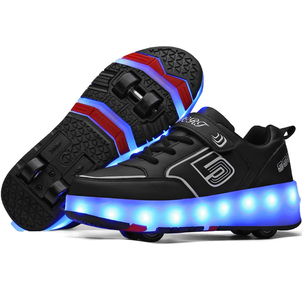 HIWISH LED Roller Skate Shoes for Kids - Flashing Wheels Sneakers for Boys & Girls - Perfect for Outdoor Play & Sports