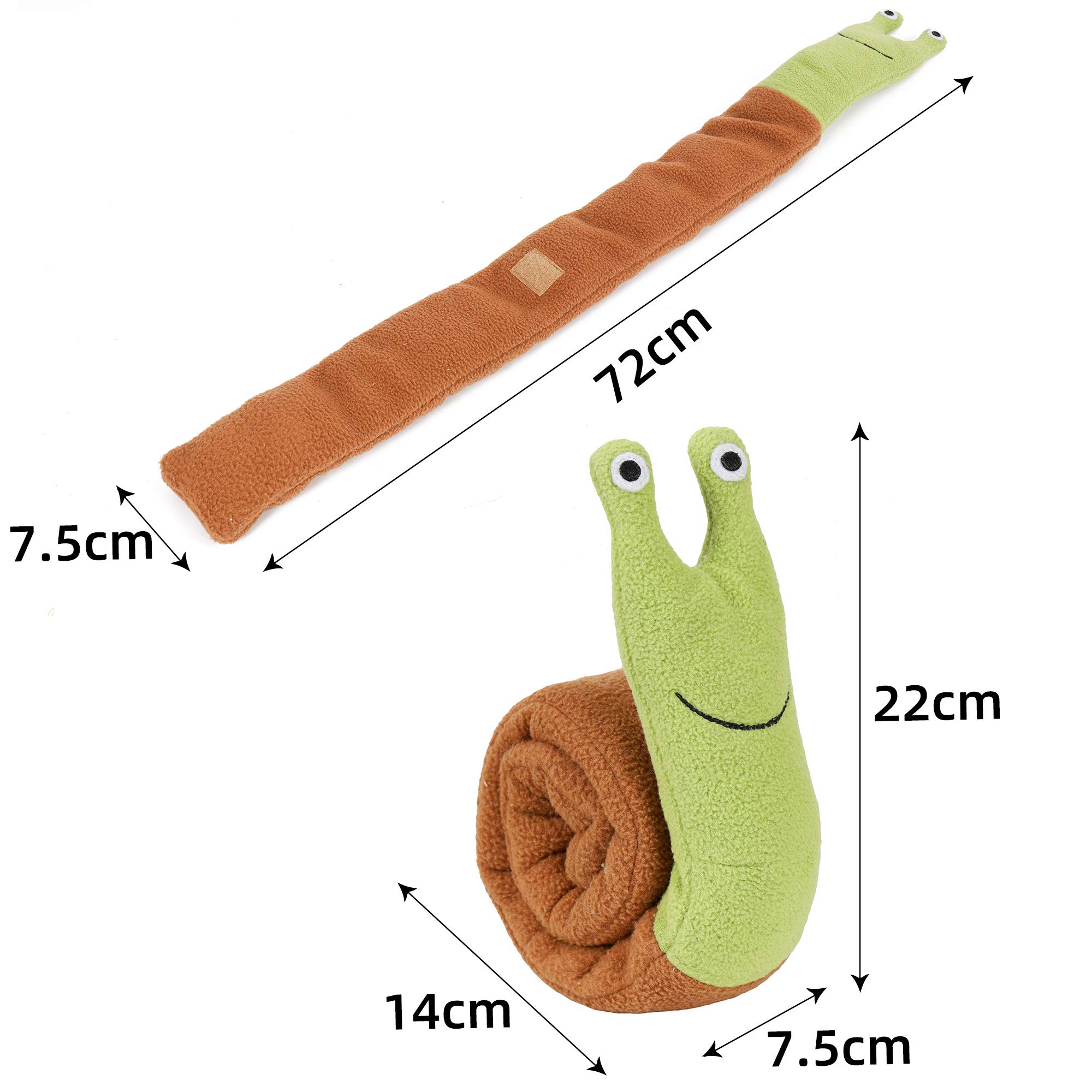 Premium Pet Snail Molar Dog Plush Toys - Interactive Squeaky Chew Toys for Small, Medium & Large Dogs - Stress Relief & IQ Training for Puppies - Perfect for Indoor Play, Outdoor Training & Anxiety Relief
