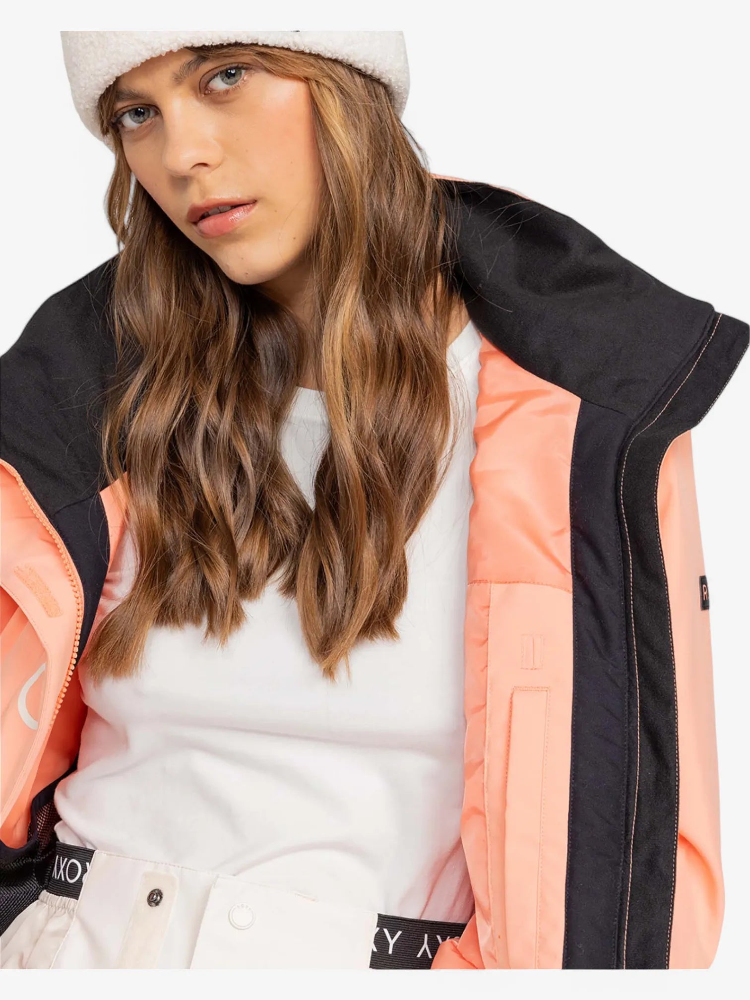 Roxy Jetty Solid NP Coral Snow Jacket - Women's Waterproof Winter Coat for Skiing, Snowboarding & Cold Weather Adventures