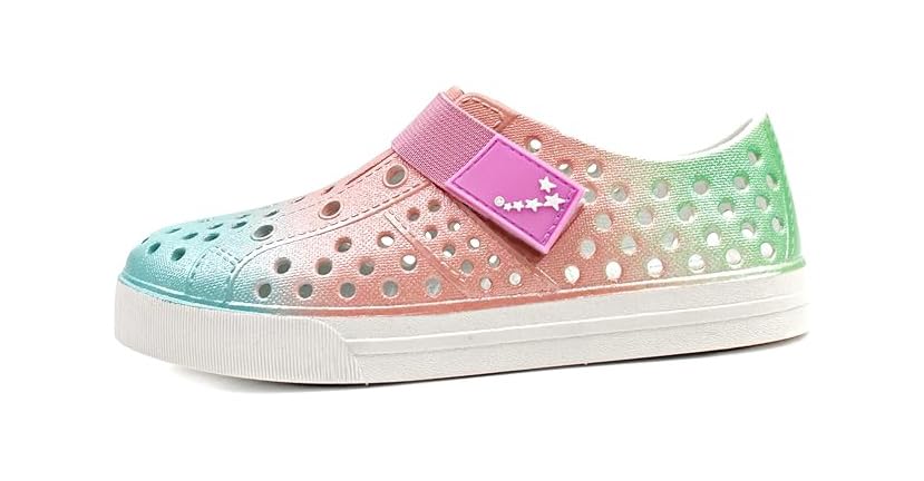Luckers Girls Water Shoes - Quick Dry Slip-On Sneakers for Beach, Pool & Outdoor Activities | Lightweight & Comfortable for Kids