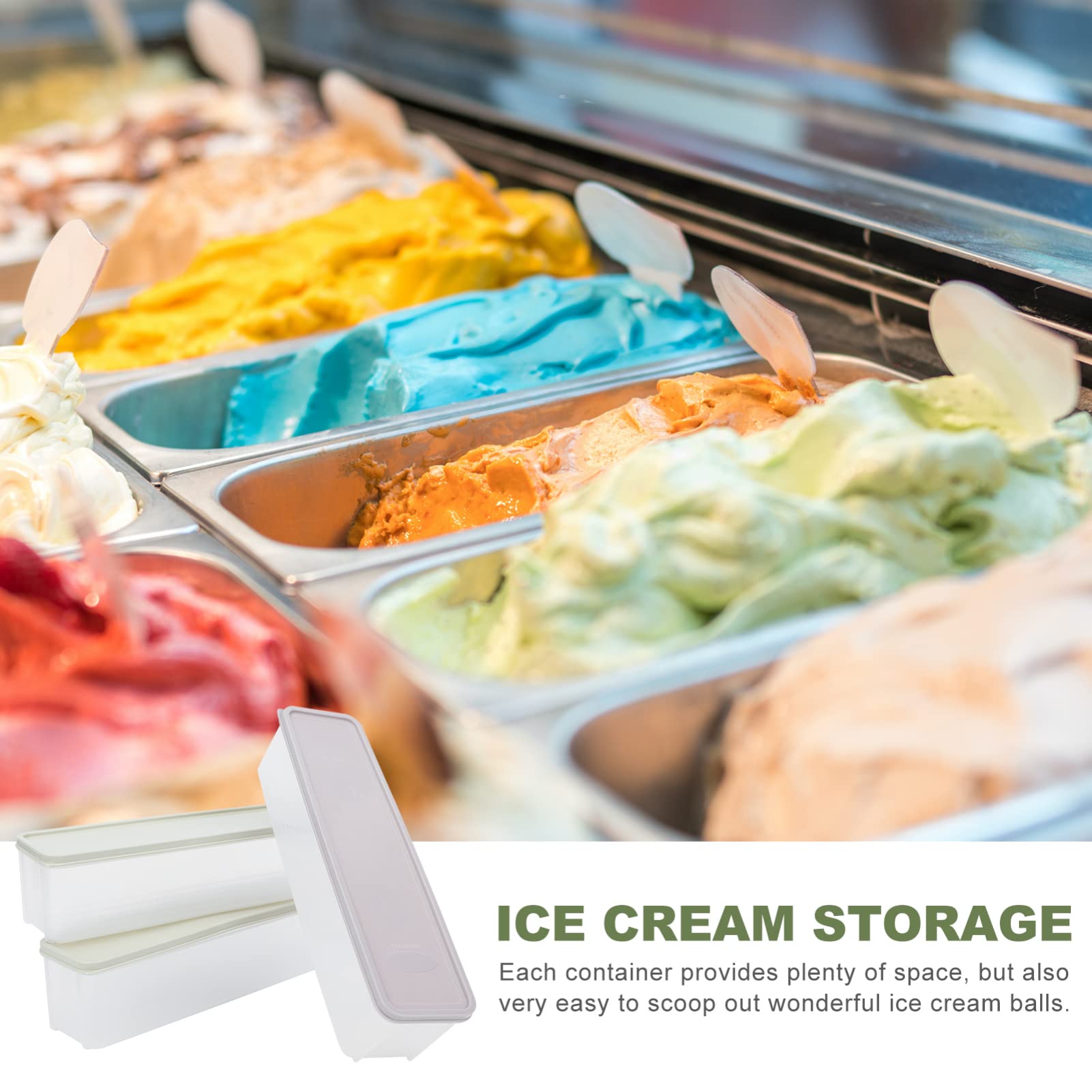 **Zerodeko 3-Piece Ice Cream Storage Containers Set – BPA-Free PP Pint Boxes for Homemade Ice Cream, Gelato, Sorbet & Desserts | Perfect for Freezing, Serving & DIY Ice Cream Molds | Kitchen & Party Essential**