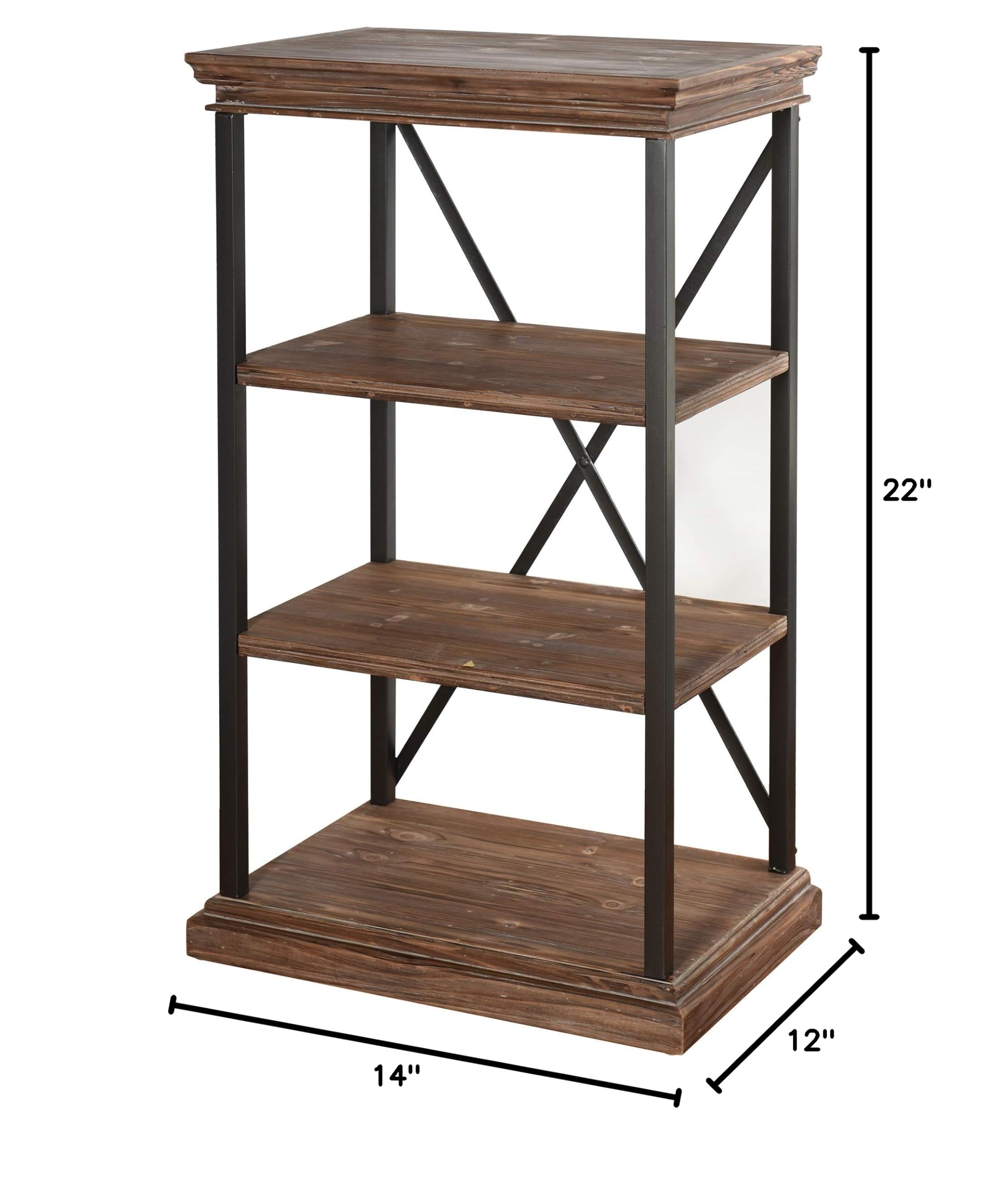 Archer Ridge Black Wood Bookcase - Modern Bookshelf for Living Room, Bedroom & Office Storage