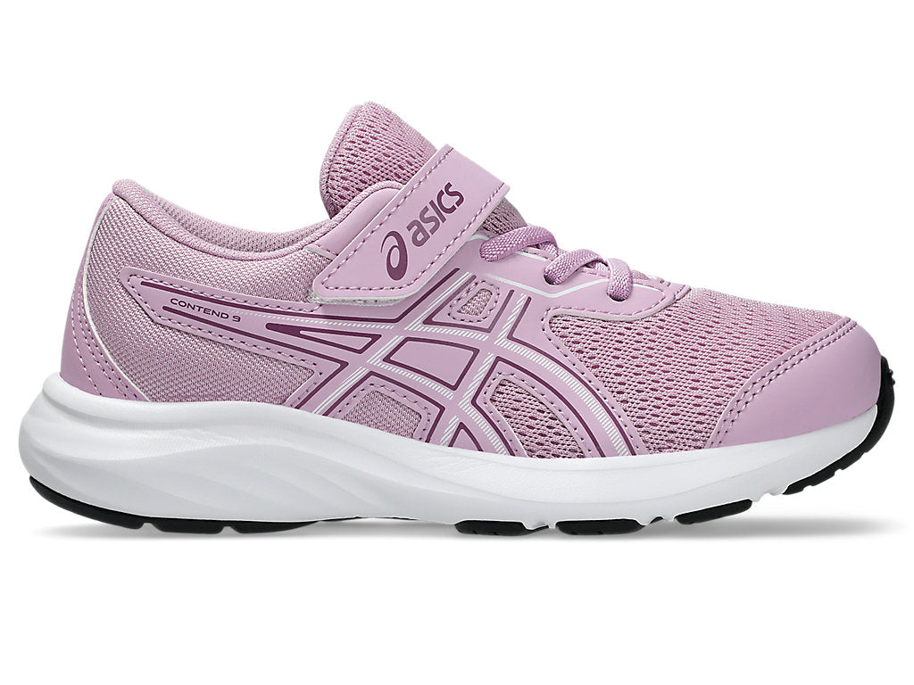 ASICS Kids GEL-Contend 9 Hook & Loop Running Shoes - Light Ube/White | Comfortable Athletic Sneakers for Boys & Girls | Perfect for School, Play & Daily Activities