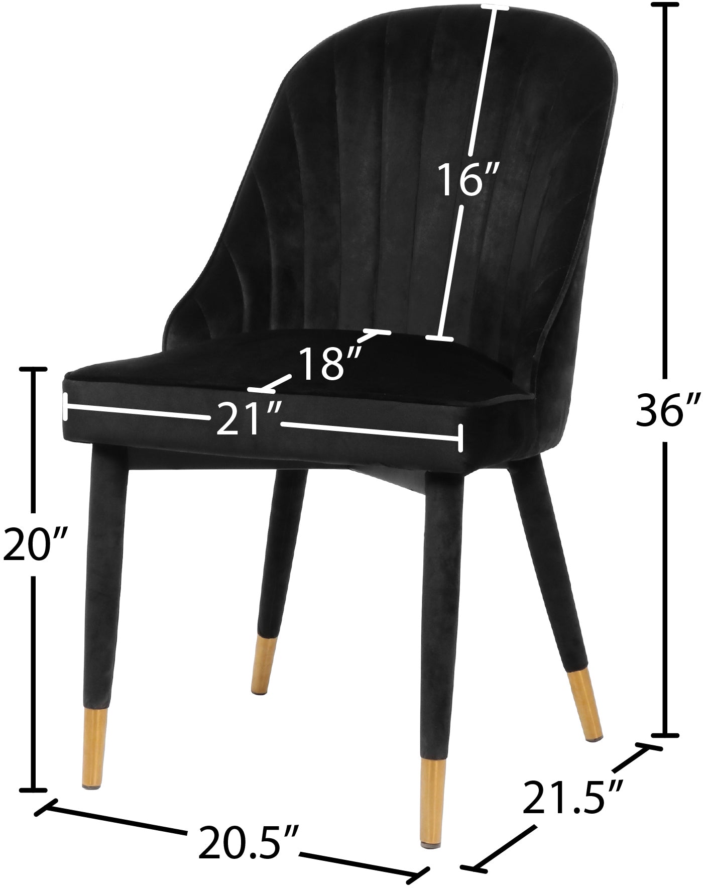 Luxury Belle Velvet Dining Chairs - Soft Upholstered Modern Accent Chairs for Dining Room, Kitchen, or Office - Elegant Home Decor & Comfortable Seating Solution