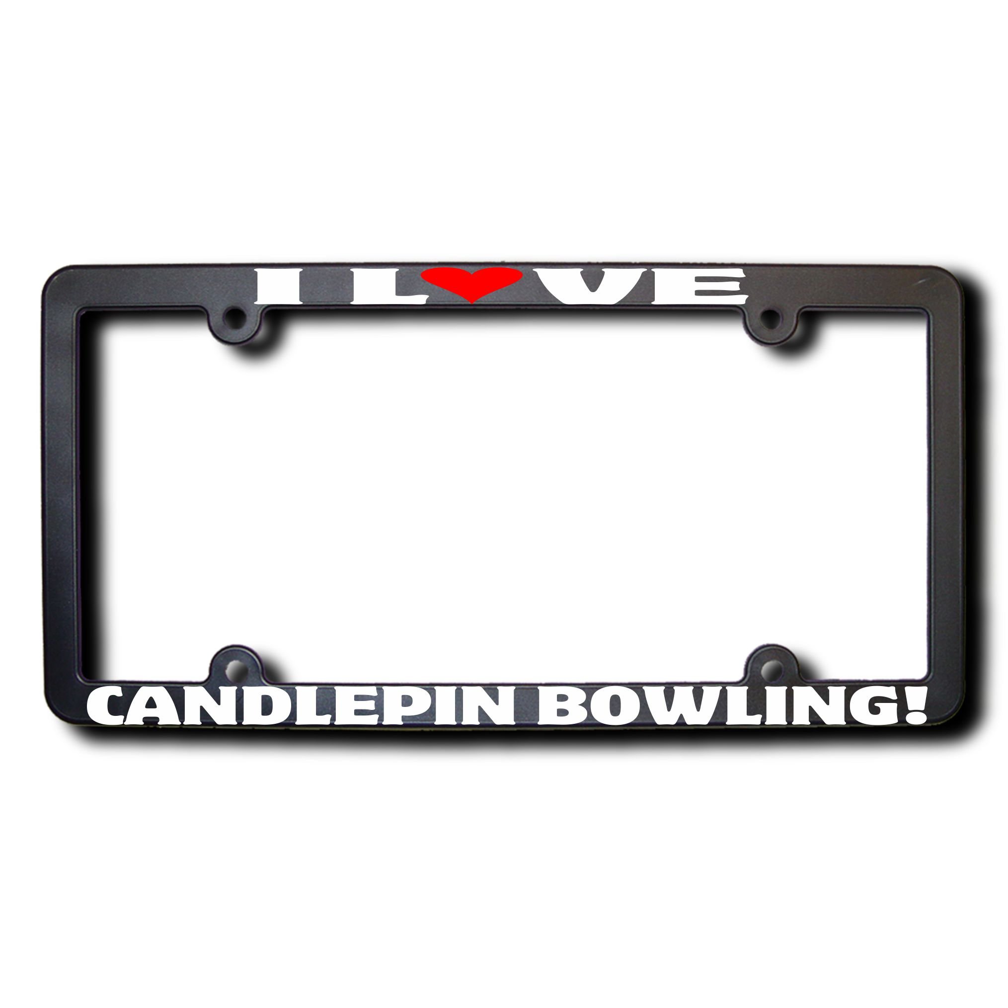 I Love Candlepin Bowling License Frame - Personalized Bowling Gift for Enthusiasts - Perfect for Home, Office, or Man Cave Decor