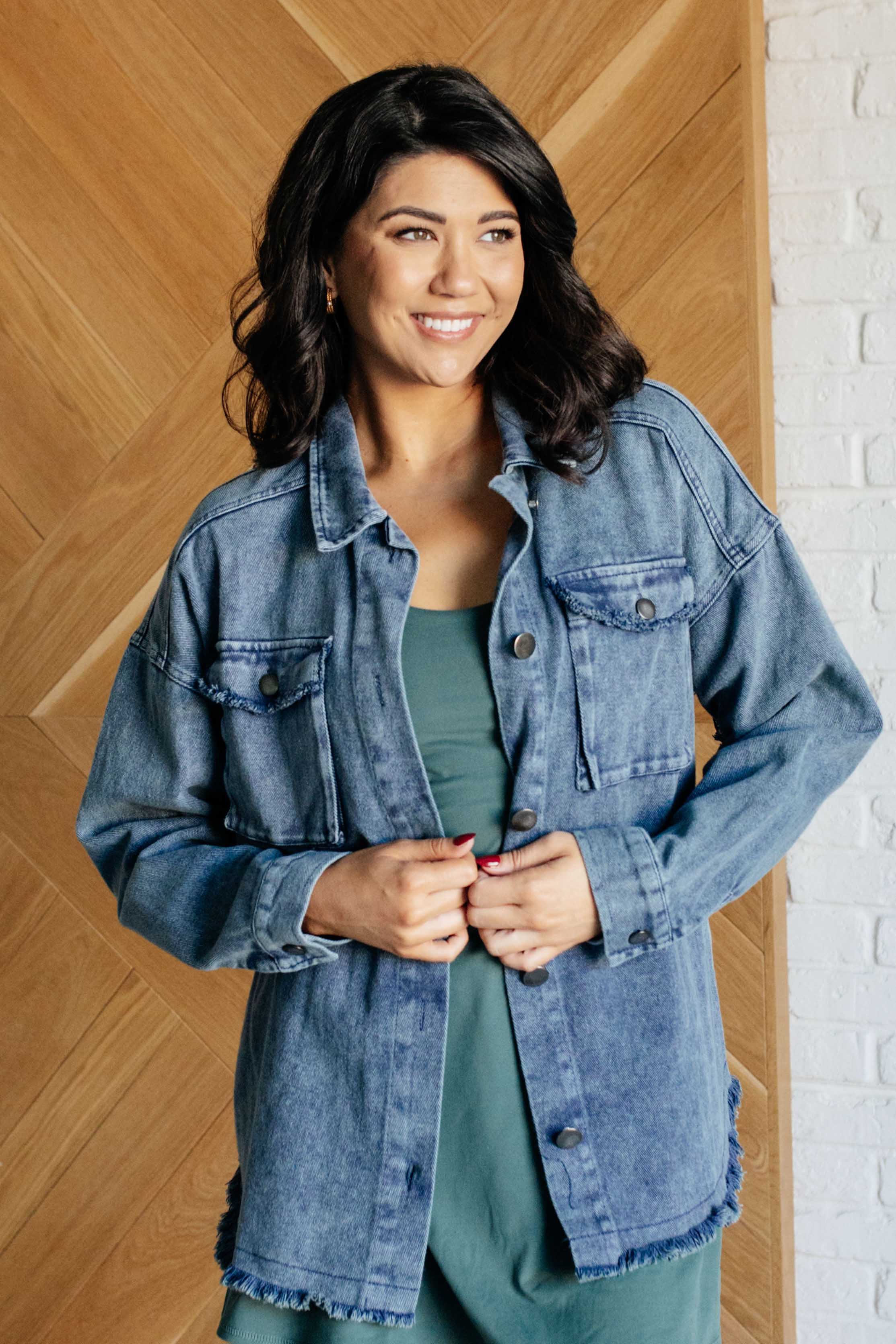 Just In Case Mineral Wash Shacket - Stylish Overshirt for Men & Women | Trendy Layering Piece for Fall & Winter | Perfect for Casual Outfits, Outdoor Adventures & Cozy Evenings