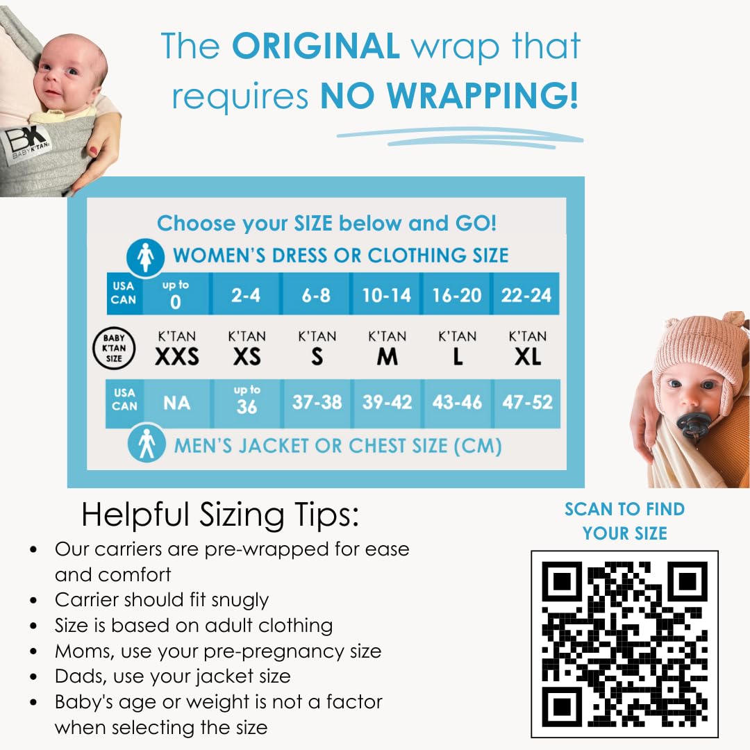 Active Baby K'tan Carrier Wrap - Breathable Baby Sling for Newborn to Toddler | UV Protection & Quick Dry | Perfect for Outdoor Adventures & Daily Errands
