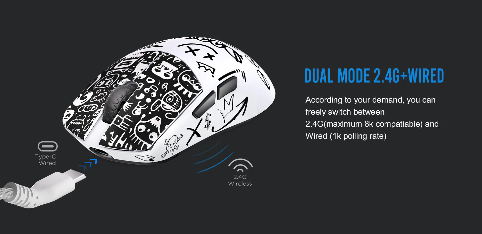 Lamzu Maya Champion Edition Wireless Gaming Mouse - Lightweight, Ergonomic Design for Pro Gamers | Perfect for FPS, MOBA & Esports Tournaments