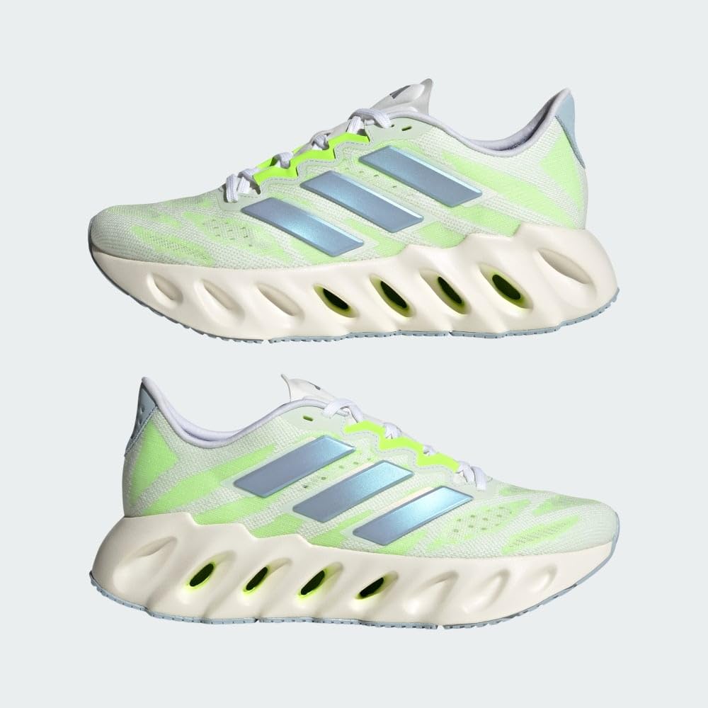 adidas Women's Switch FWD Running Shoes - White/Silver Violet/Lucid Lemon - Size 8 | Lightweight Cushioned Sneakers for Women's Jogging, Gym Workouts & Everyday Wear