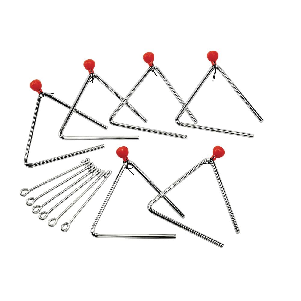 Premium Triangle Shape Wooden Blocks - Set of 6 for Kids Learning & STEM Education - Perfect for Classroom, Montessori, and Home Play Activities