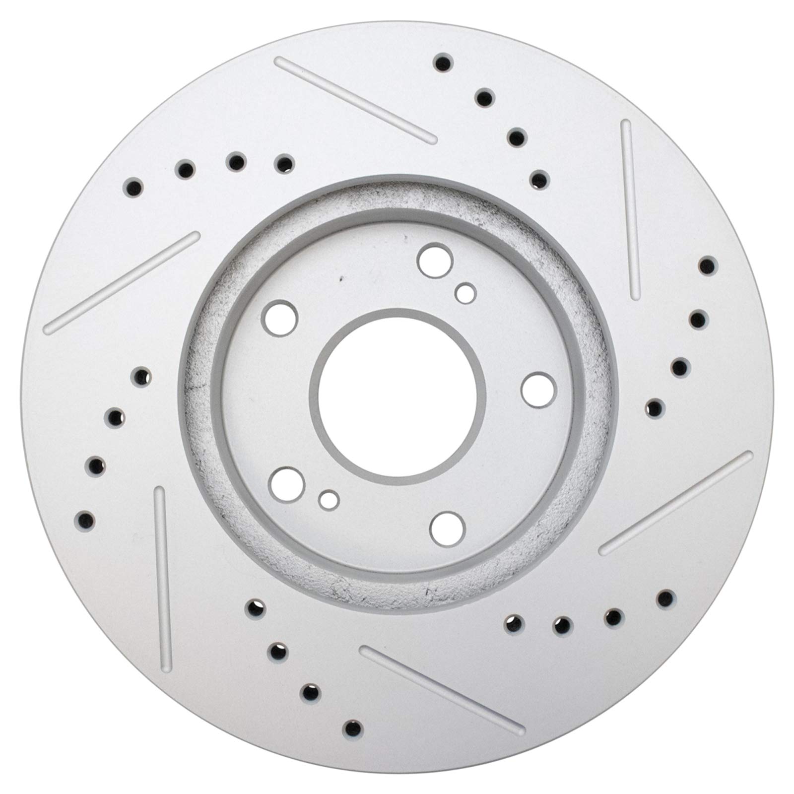 High-Performance Drilled & Slotted Disc Brake Rotors - G-Coated Front Pair for Honda Civic/Accord - Perfect for Racing & Daily Driving