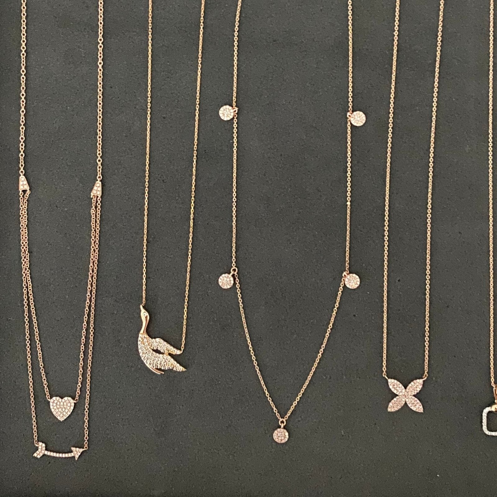 14k Yellow Gold Sapphire Pave Swan Necklace - Elegant Jewelry Gift for Women, Perfect for Anniversaries, Birthdays & Special Occasions