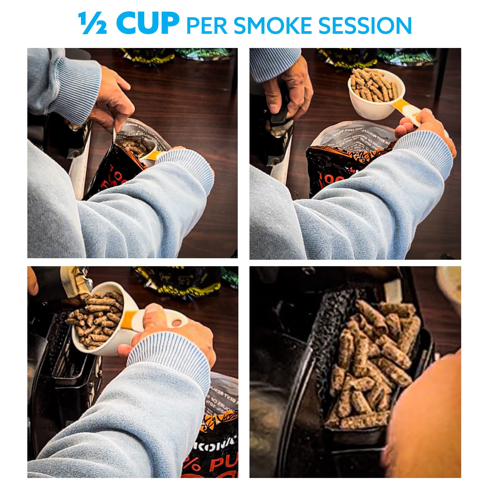 Premium Kona 100% Oak Wood Smoking Pellets for Ninja Woodfire Outdoor Grill - 2 lb Resealable Bag - Perfect for BBQ, Smoking Meats & Enhancing Flavor