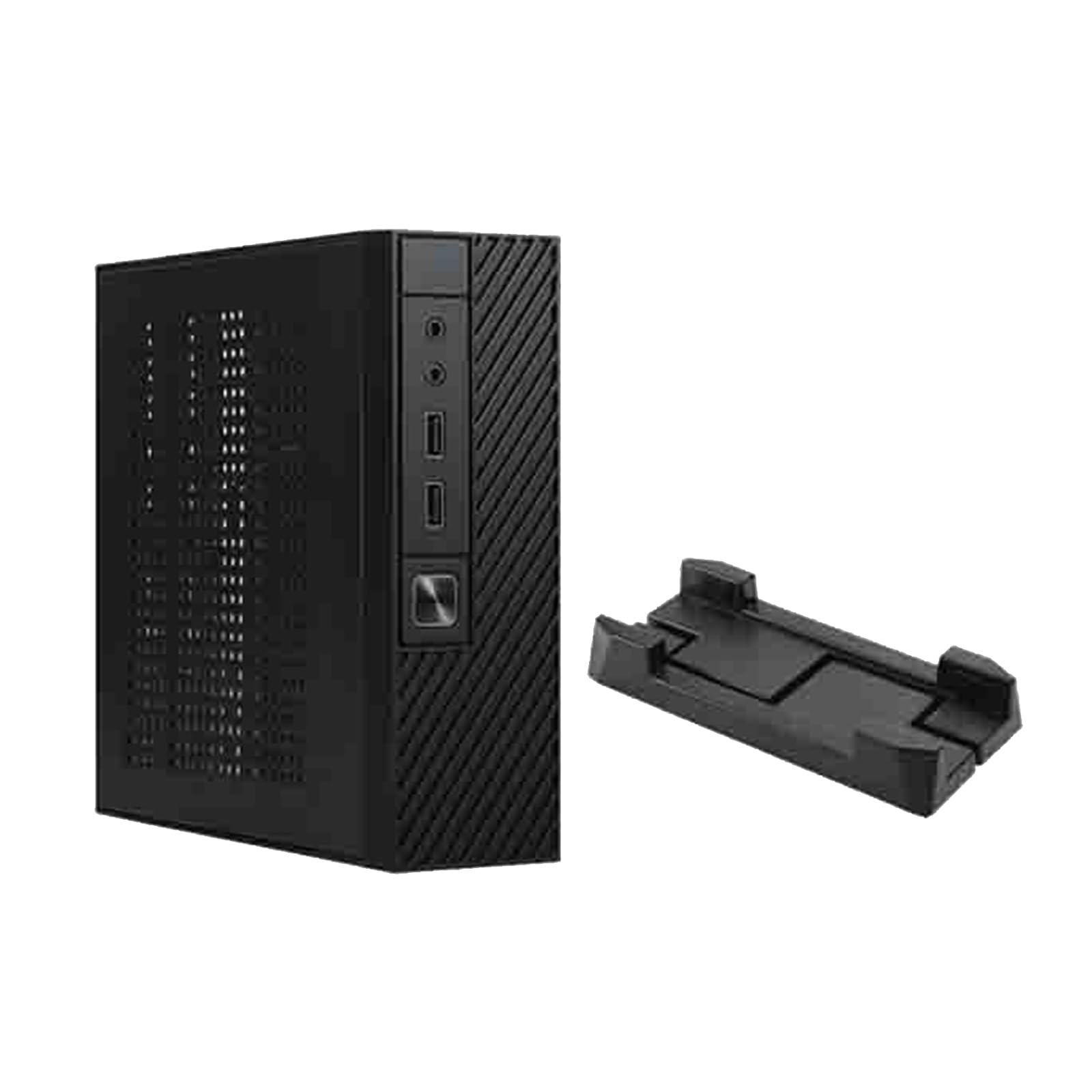 Compact Mini-ITX Computer Case - Lightweight HTPC Chassis with Hanging Bracket & Adjustable Feet | Space-Saving Small Form Factor PC Case for Home Theater, Office & Gaming Setups