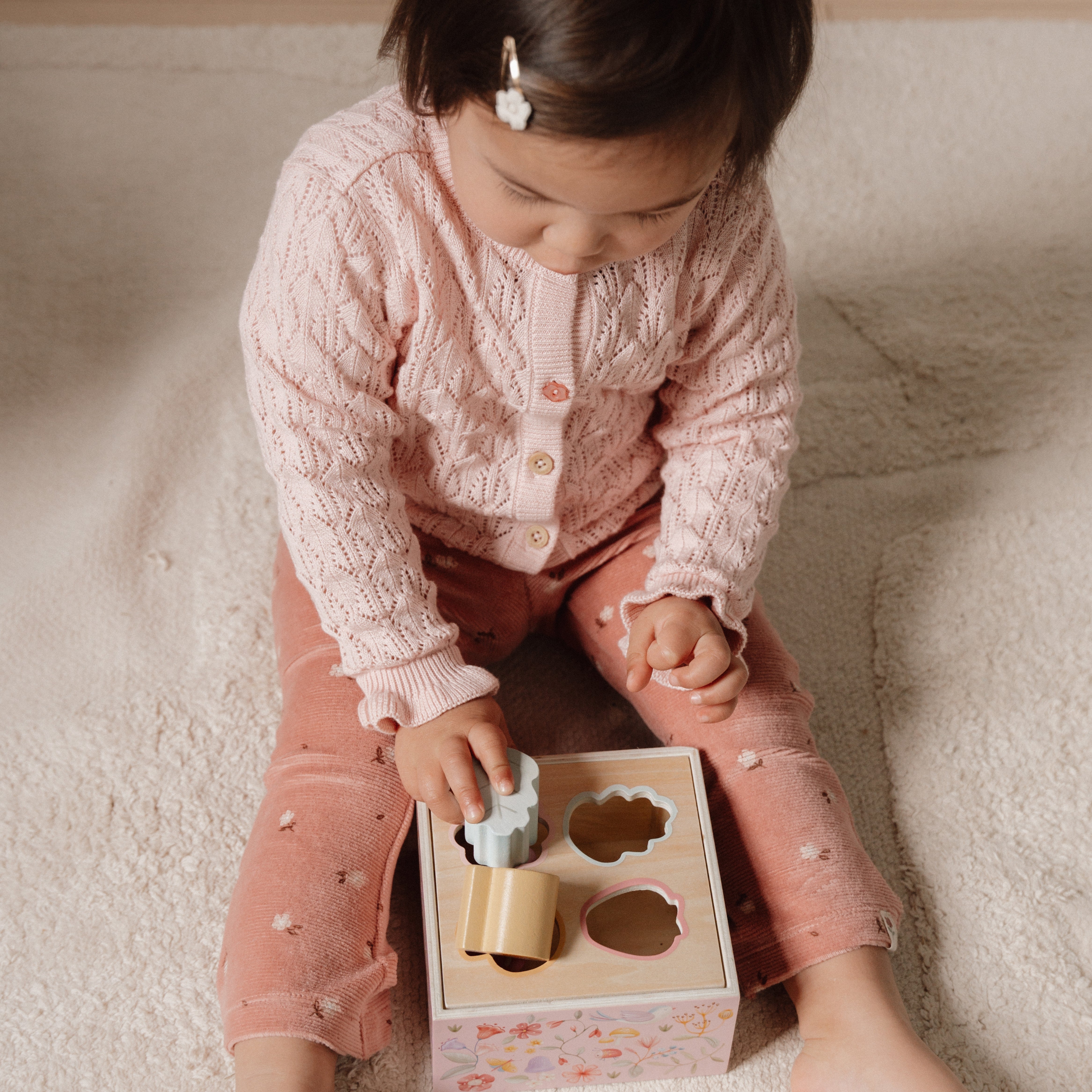 Fairy Garden Wooden Shape Sorter Toy - Montessori Learning Activity for Toddlers - Perfect for Early Childhood Education & Sensory Play