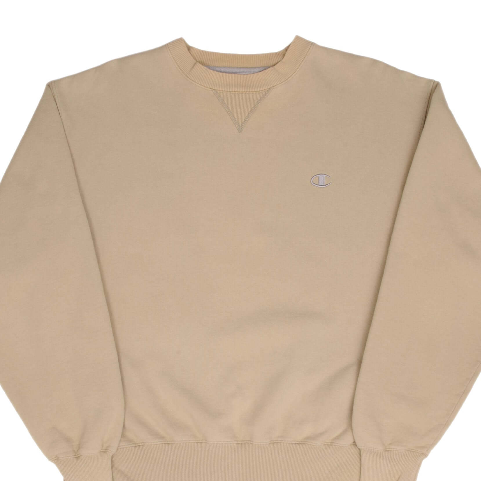 Vintage Champion Classic Beige Sweatshirt 2000s - Large Size | Retro Unisex Pullover for Casual Wear & Street Style Outfits