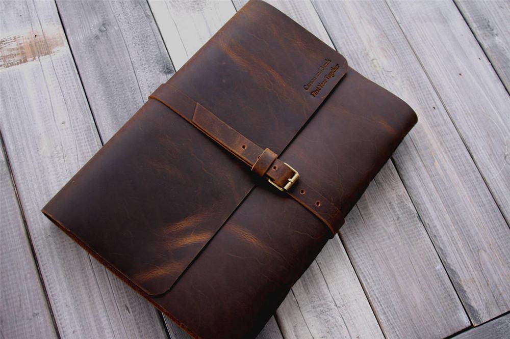 Personalized Leather Sketchbook with Buckle Closure - Handmade Journal for Artists, Writers & Travelers - Perfect for Drawing, Note Taking & Gift Giving