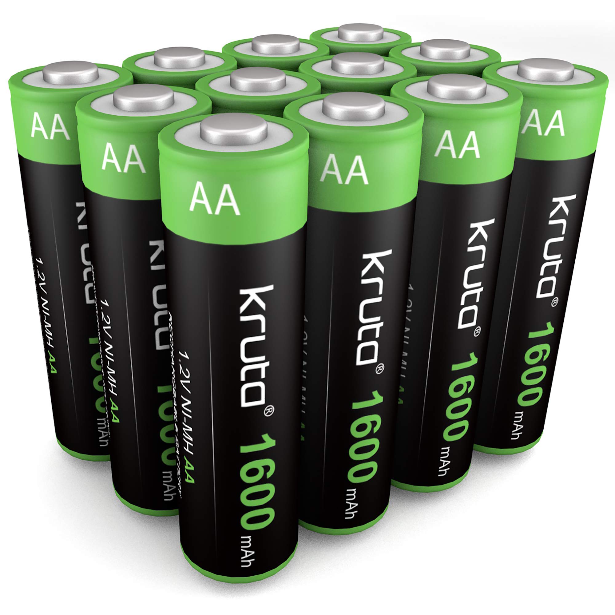 High Capacity 1.2V 1600mAh Ni-MH Rechargeable AA Solar Batteries for Outdoor Solar Lights - Perfect for Garden Lighting, Battery String Lights, TV Remotes, Wireless Mouse, Radios & Flashlights | Long Lasting Eco-Friendly Power Solution