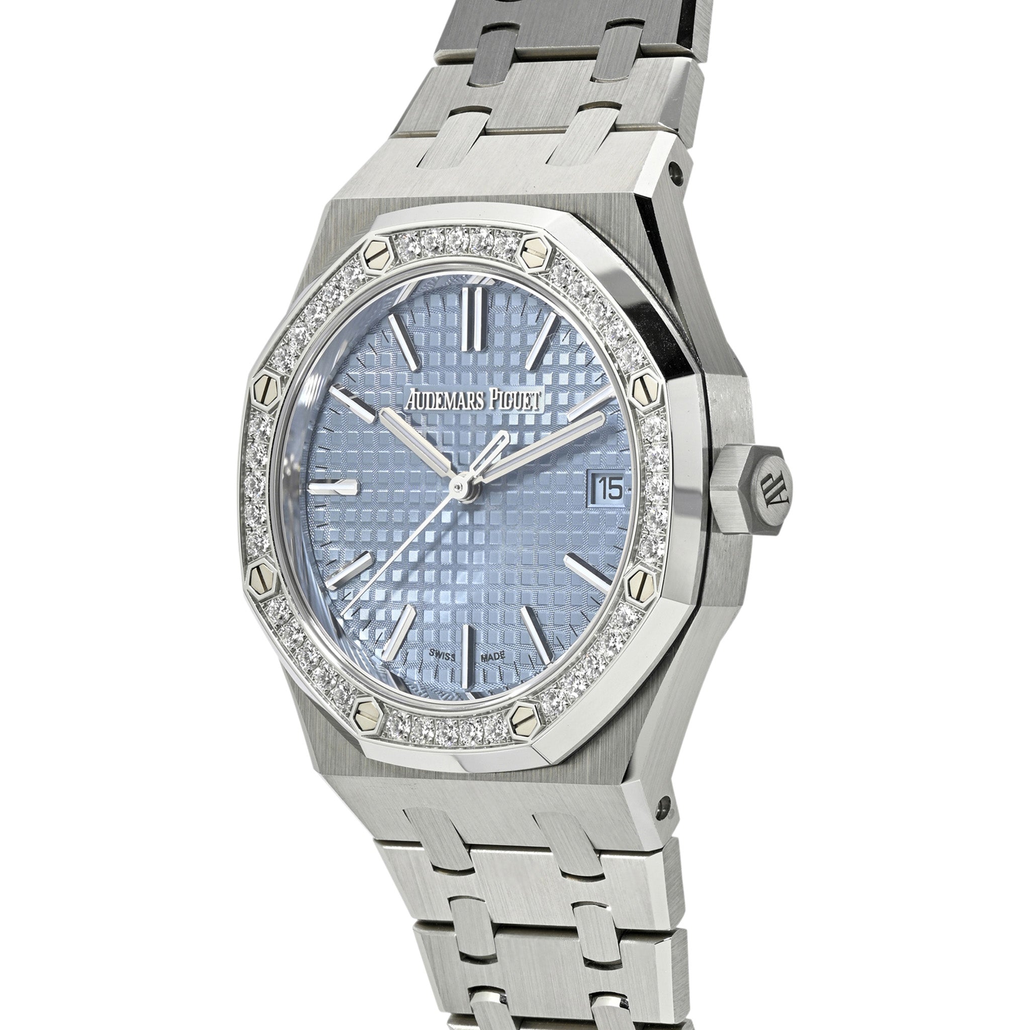 Audemars Piguet Royal Oak 77451ST.ZZ.1361ST.03 Luxury Watch - Ice Blue Dial, Stainless Steel, Swiss Made - Perfect for Business Meetings & Special Occasions