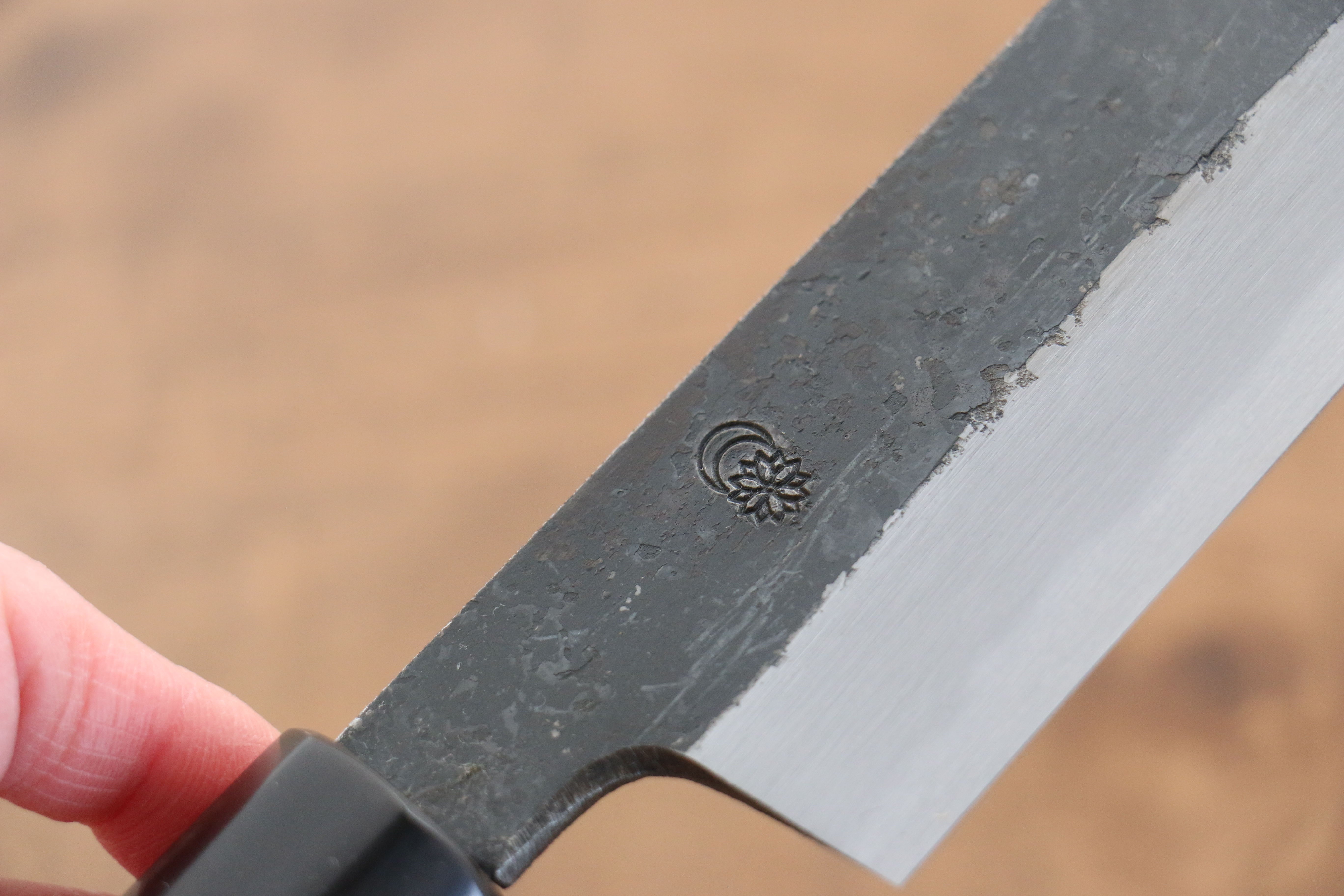 Premium Kikuzuki White Steel No.2 Black Kiritsuke Gyuto Knife 240mm - Japanese Chef Knife with Magnolia Wood Handle - Perfect for Sushi, Meat Slicing & Professional Kitchen Use