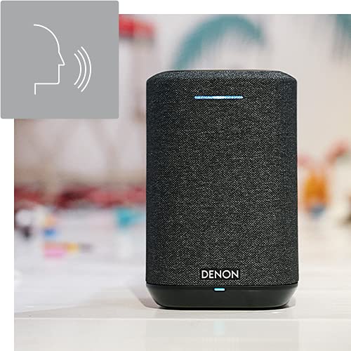 Denon Home 150 Wireless Smart Speaker - Bluetooth & WiFi Enabled, AirPlay 2 Compatible, Built-in Alexa, Google Assistant & Siri Support, HEOS Multiroom Streaming (Black) - Perfect for Home Audio, Parties & Office Music