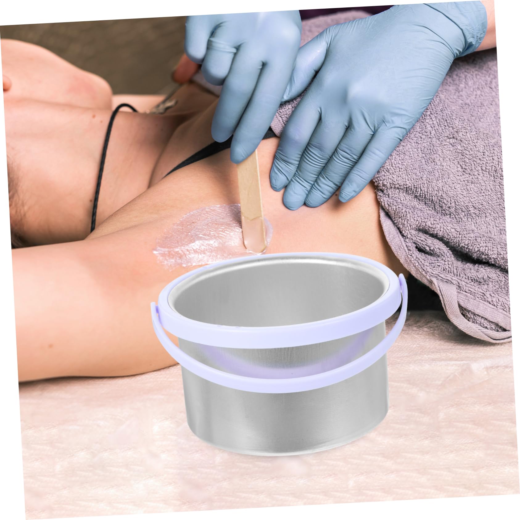 Electric Wax Warmer for Hair Removal - Portable Wax Heater Pot with Removable Inner Cup for Salon & Home Spa Use - Perfect for Eyebrows, Legs, Bikini Line & Facial Hair Removal