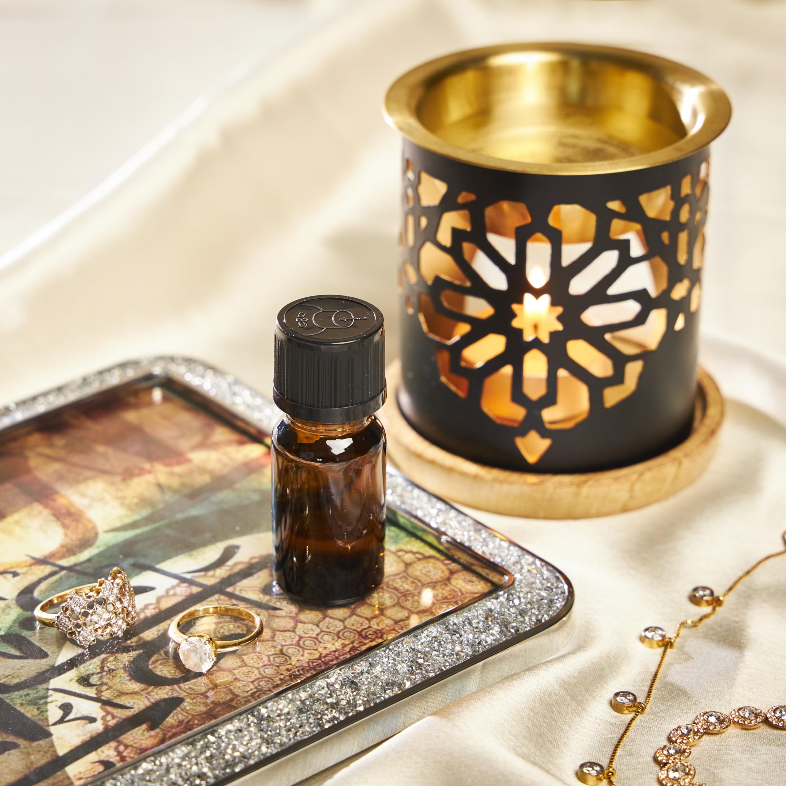 Premium Dukhni Oud Diffuser Oil - 10ml Pure Oud Al Qamar Essential Oil for Aromatherapy | 100% Natural Arabic Perfume Oil for Diffusers & Humidifiers | Relaxing Scent for Home, Spa, Massage & Meditation | Perfect for Stress Relief & Mood Enhancement