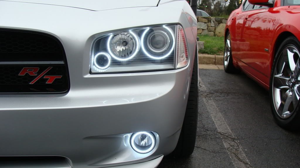 Brightest White LED Halo Ring Headlight Kit with Wireless Remote for Dodge Charger 2005-2010 - Xenon HID Style DRL Angel Eyes for Enhanced Visibility & Custom Look (Daytime Running Lights & Night Driving)