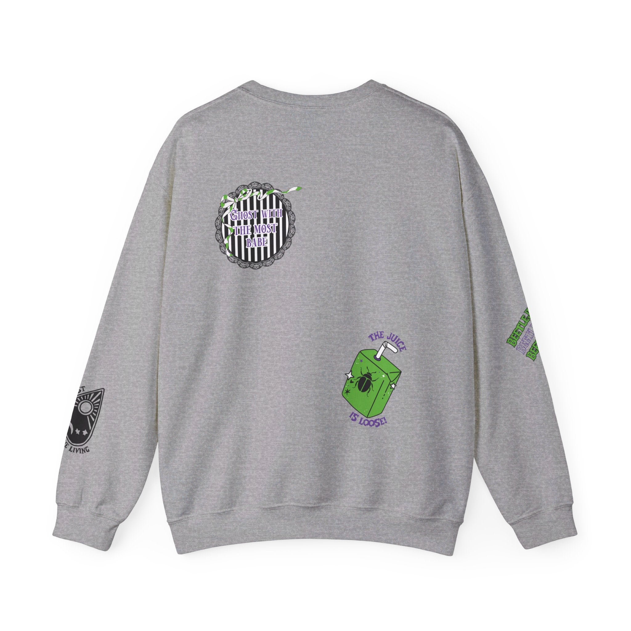 Beetlejuice Movie Inspired Graphic Crewneck Sweatshirt - Casual Halloween & Cosplay Outfit for Men and Women