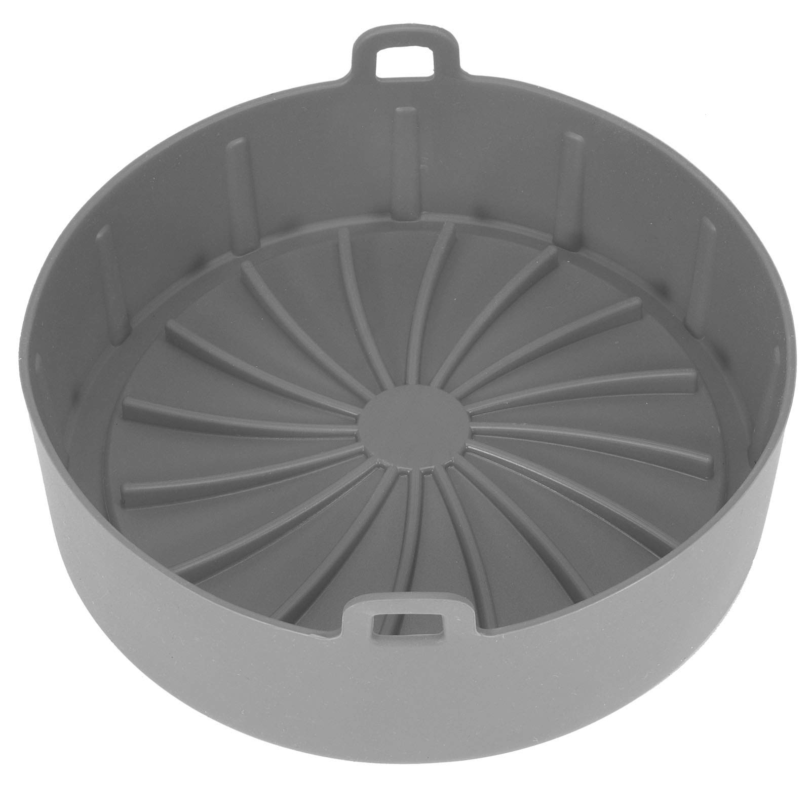 01 Air Fryer Silicone Pot - Universal Non-Stick Air Fryer Basket Liner for Easy Cleaning | Reusable Oven Accessory | Fits Most Air Fryers | Perfect for Cooking, Baking & Meal Prep (Gray)