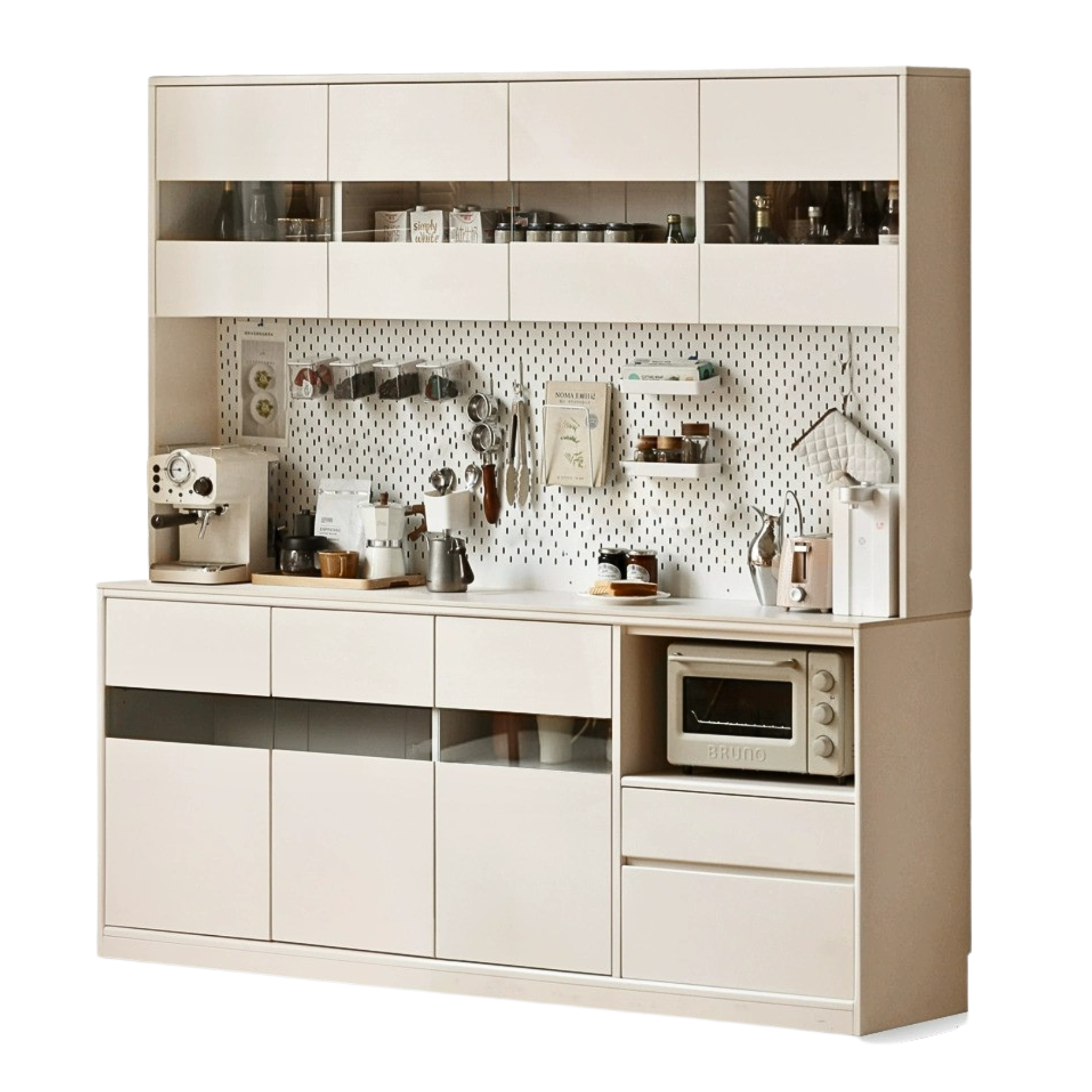 out of stock 70.9x17.7x78.7 inch / 180x45x200сm / Warm white color / sideboard (45cm deep) + shelf