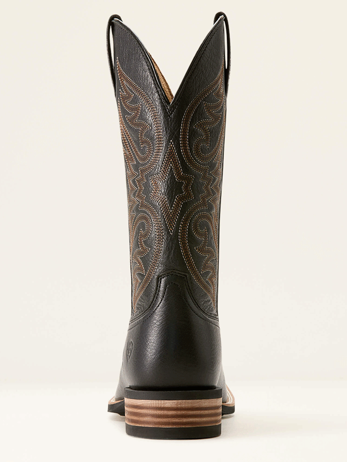 Ariat Men's Ricochet Cowboy Boots - Black Carbon Leather Western Boots for Riding, Work & Casual Wear