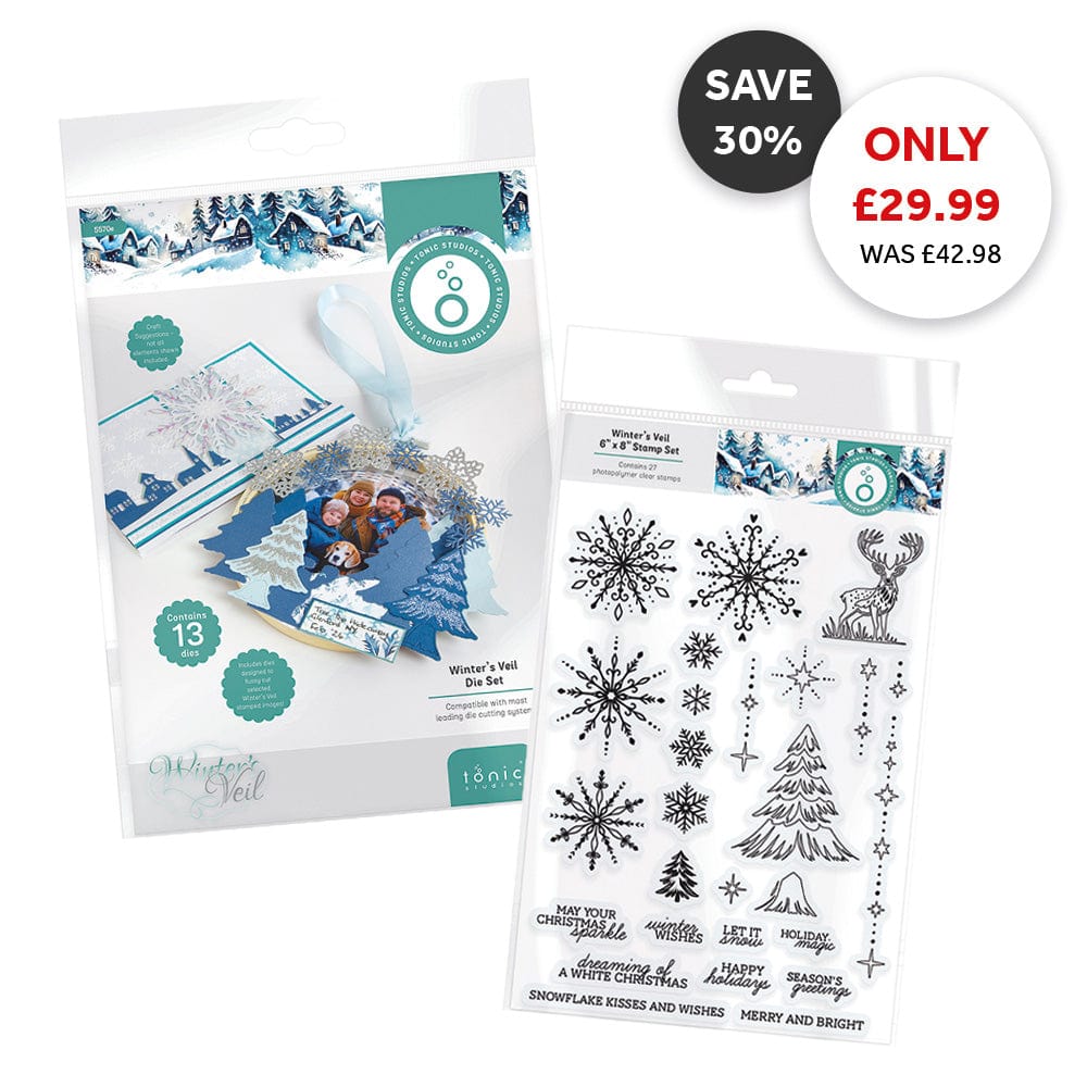 Winters Veil Die & Stamp Collection DB141 - Premium Holiday Crafting Supplies for Scrapbooking & Card Making