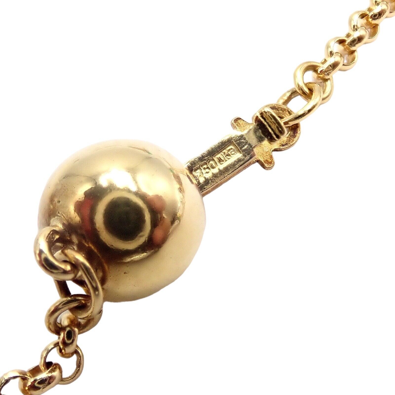 Vintage Mikimoto 18k Yellow Gold Pearl & Chalcedony 32