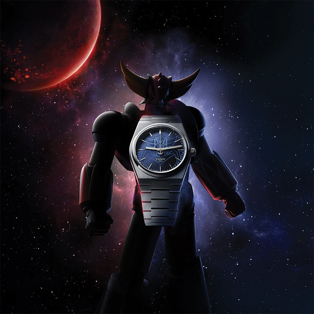 PRX Powermatic 80 Automatic Watch - 40mm Blue Dial Stainless Steel Bracelet - UFO Robot Grendizer Limited Edition - Perfect for Men's Dress, Business & Casual Wear