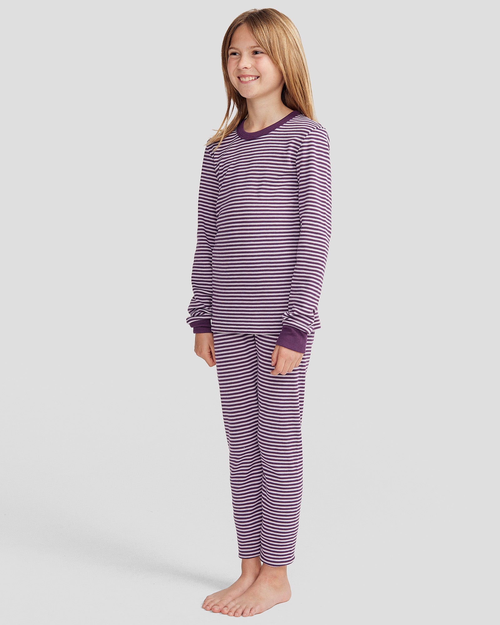 KMDCore Kids' Long John Pants - Striped Thermal Underwear for Boys & Girls | Warm Winter Base Layer for Outdoor Activities & Cold Weather