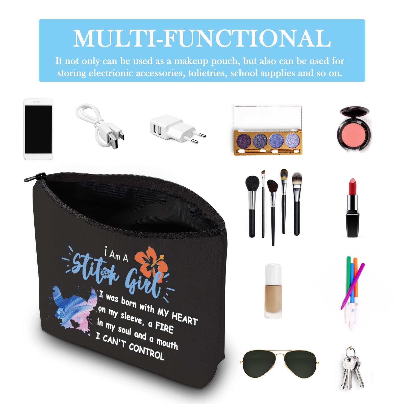 GJTIM Movie Character Zipper Pouch - Spirit Animal Inspired Makeup Bag for Fans | Perfect for Cosmetics, Travel & School Supplies Organization