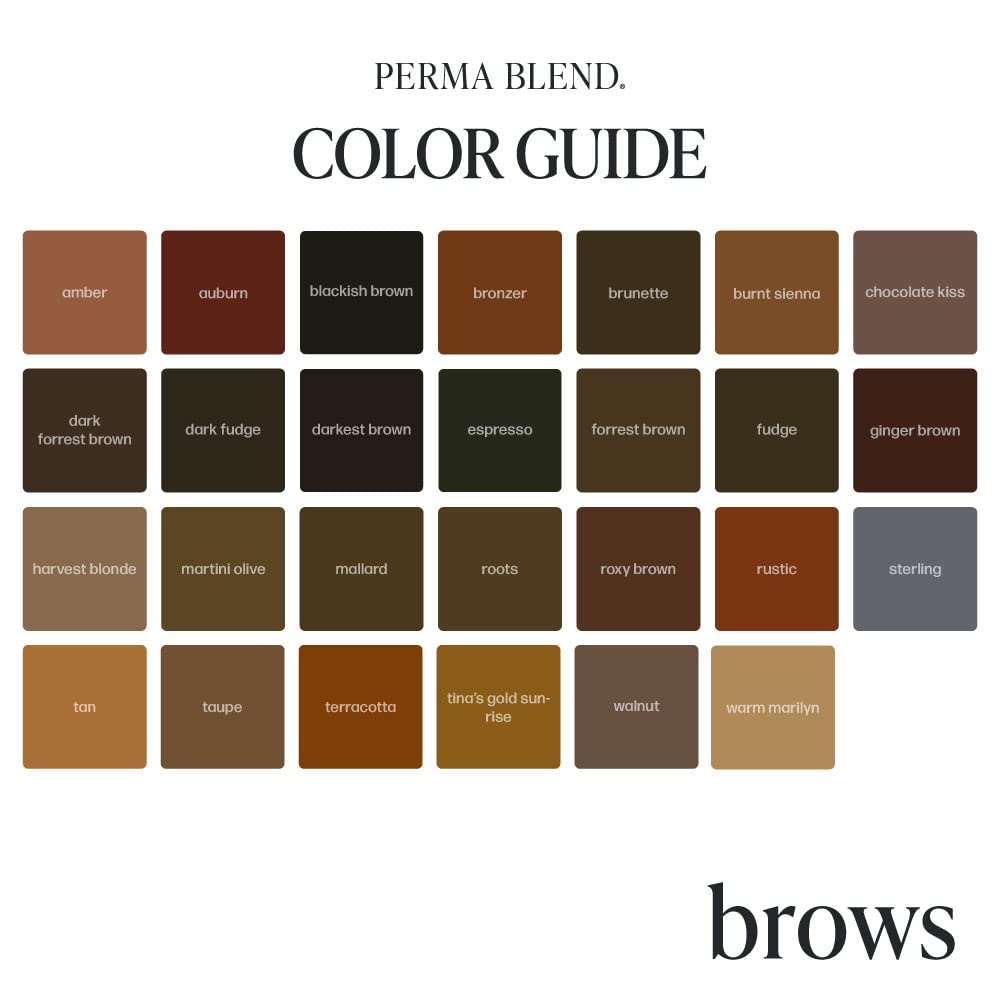 Perma Blend Permanent Makeup Pigment for Eyebrows - Ginger Brown 0.5 oz | Professional Microblading & Cosmetic Tattoo Ink | Ideal for Salon, Spa & Home Use