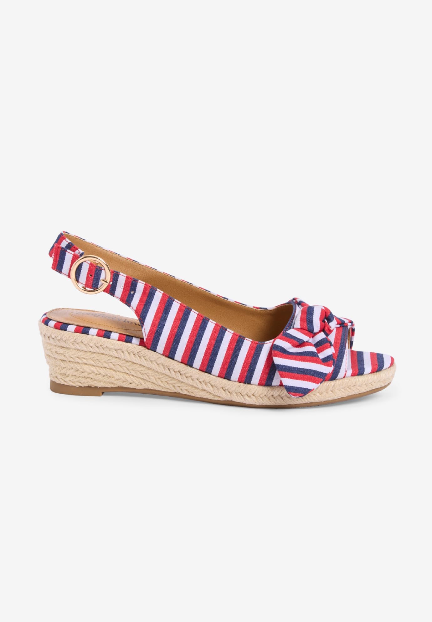 Comfortview Women's Wide Width The Zanea Espadrille Shoes - Breathable Slip-On Flats for Casual Wear & Summer Outfits