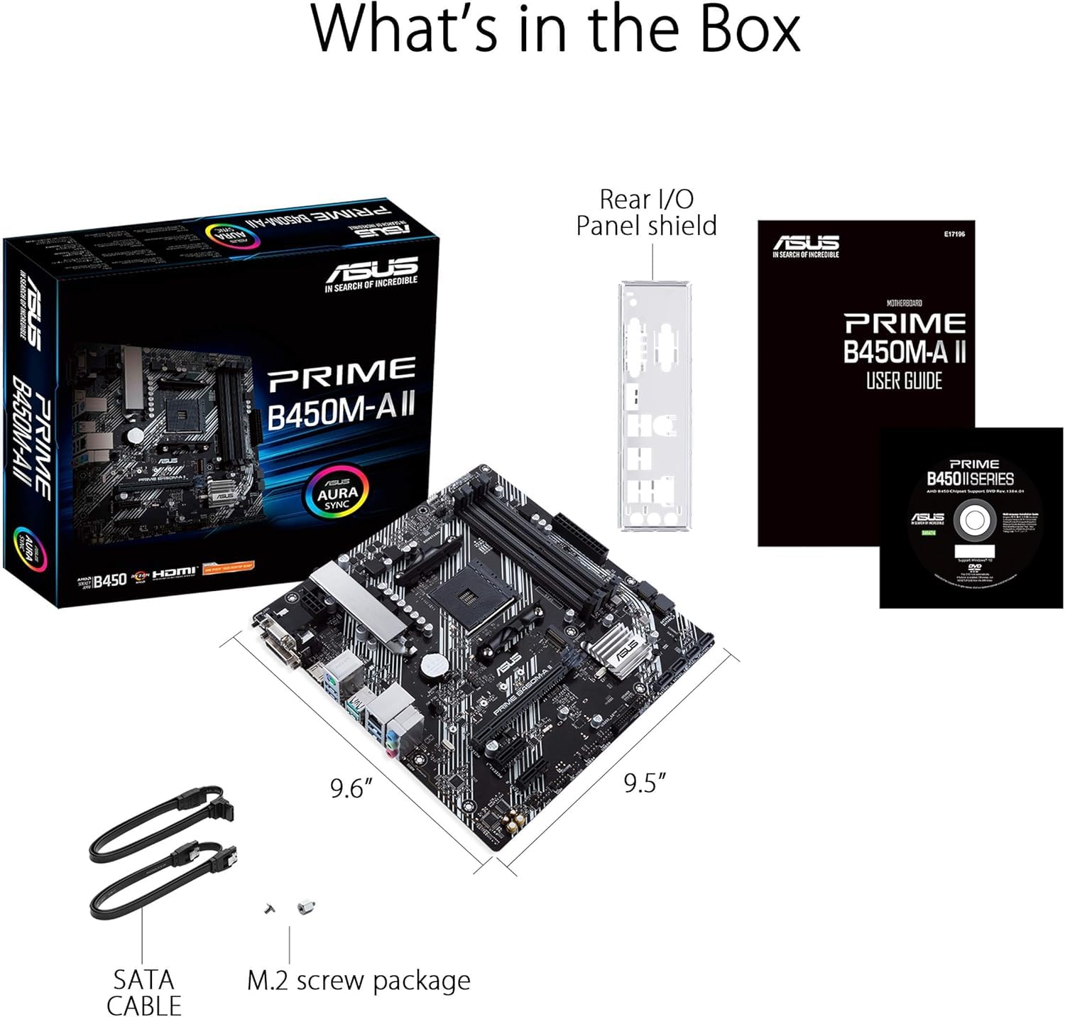 AMD Ryzen 5 5500 6-Core 12-Thread Desktop Processor with ASUS Prime B450M-A II AM4 Micro ATX Motherboard Bundle - Gaming PC Build, Streaming & Productivity Setup