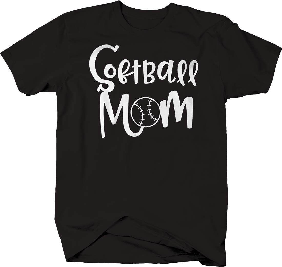 Funky Softball Mom & Dad T-Shirt - Supportive Team Sports Family Apparel for Men & Women - Perfect for Games, Practices & Casual Wear