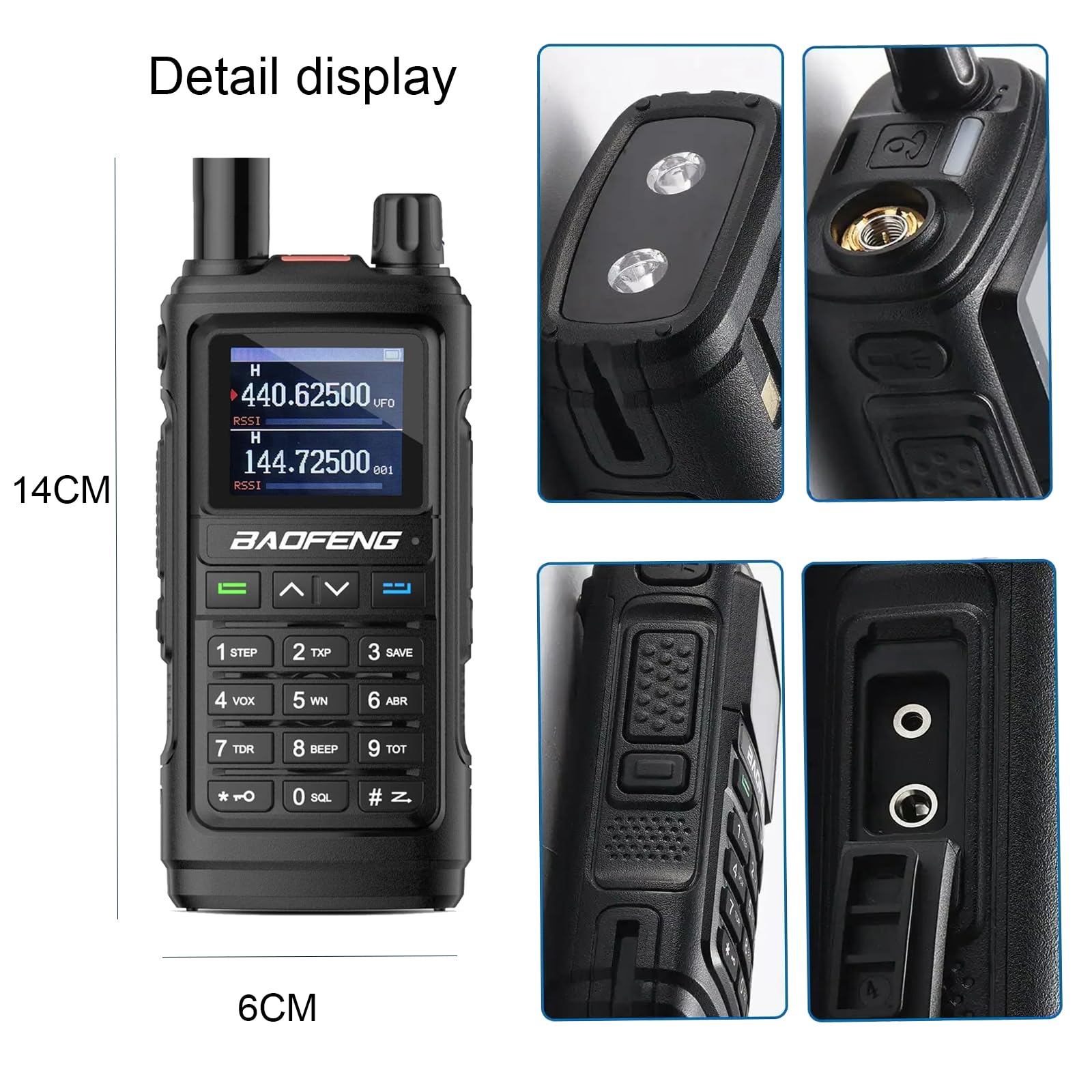 BAOFENG UV-17M 5W Long Range Ham Radio - Professional Two Way Walkie Talkie with USB-C Charging, 1800mAh Li-ion Battery, NOAA Weather Alert & VOX Function (Black) - Ideal for Outdoor Adventures, Hiking, Camping and Emergency Communication